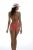 ruched triangle bikini coral rear