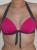 Venetian Banded Triangle Top - Carbon & Cerise