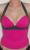 Venetian Halter Banded Cami Top - Carbon & Cerise