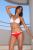 Red & White Ruffle Bikini