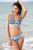 Triangle Print Bikini - Blue & Navy