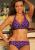 Candy Banded Bikini - Purple/Black