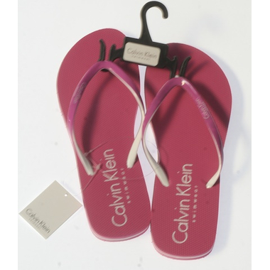 Pink Calvin Klein Flip Flops